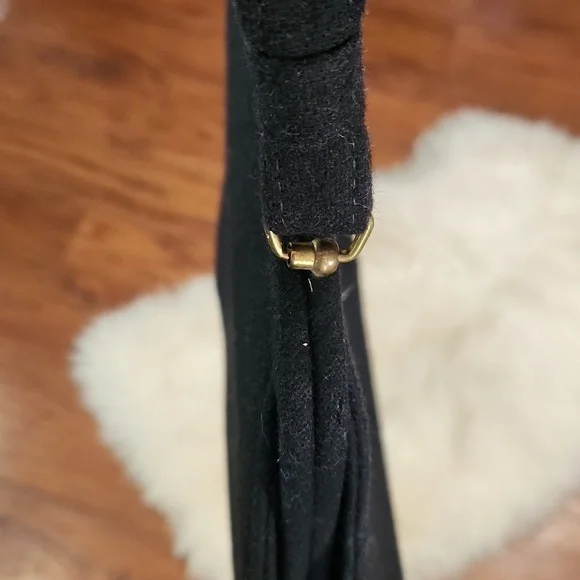 Vintage Black Wool Handbag - Picture 4 of 4